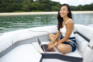 https://www.freepik.com/free-photo/full-shot-smiley-woman-boat_16624291.htm