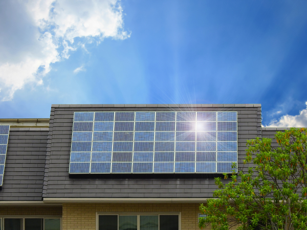 Green energy of solar cell panel on house roof in blue sky and sunlight https://www.freepik.com/premium-photo/green-energy-solar-cell-panel-house-roof_5423923.htm#page=1&query=solar%20energy&position=44&from_view=search