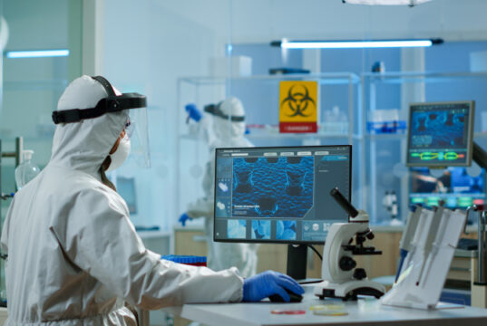 https://www.freepik.com/free-photo/medical-scientist-ppe-suit-working-with-dna-scan-image-typing-pc-equipped-laboratory-examining-vaccine-evolution-using-high-tech-chemistry-tools-scientific-research-virus-development_17763670.htm#query=covid%20lab&position=1&from_view=search
