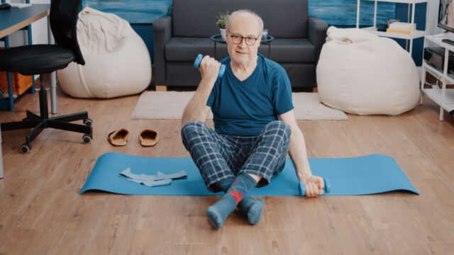 elder-man-sitting-yoga-mat-lifting-weights-train-muscles-home-pensioner-using-dumbbells-physical-exercise-stretch-arms-training-doing-workout-activity https://www.freepik.com/free-photo/elder-man-sitting-yoga-mat-lifting-weights-train-muscles-home-pensioner-using-dumbbells-physical-exercise-stretch-arms-training-doing-workout-activity_23408695.htm#query=senior%20workout&position=18&from_view=search