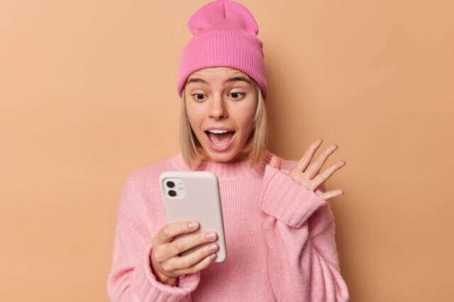 https://www.freepik.com/free-photo/fair-haired-surprised-woman-looks-excited-reacts-amazing-news-scrolls-social-media-pages-via-smartphone-keeps-palm-raised-wears-casual-clothes-isolated-beige-background-wow-thats-great_23938438.htm#query=millennial%20social%20media&position=19&from_view=search