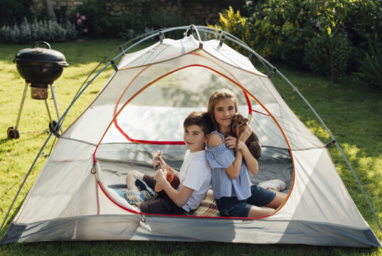 https://www.freepik.com/free-photo/little-brother-sister-enjoying-picnic-while-sitting-tent_5083579.htm#query=backyard%20camping&position=24&from_view=search