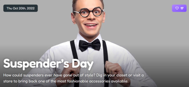 Suspenders Day