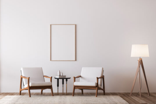 client: https://stock.adobe.com/images/living-room-design-with-empty-frame-mockup-two-wooden-chairs-on-white-wall/403408161