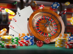 https://www.freepik.com/premium-photo/casino-roulette-cards-dice-chips-slot-machine-background-3d-illustration_16971618.htm#query=online%20casino&position=10&from_view=search&track=sph