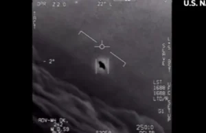 A still of one of three videos released by the Pentagon on Monday, April 27, 2020 showing “unidentified aerial phenomena” captured by U.S. Navy pilots during training flights in 2004 and 2015. “The aerial phenomena observed in the videos remain characterized as ‘unidentified,’ the Pentagon said in a statement. U.S. Department of Defense