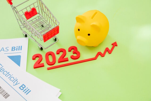 2023 year, Living cost, groceries and food price rising up, saving. https://www.freepik.com/premium-photo/2023-year-living-cost-groceries-food-price-rising-up-saving_34872639.htm#page=2&query=savings%202023&position=25&from_view=search&track=ais