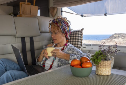 https://www.freepik.com/premium-photo/one-independent-woman-laying-working-inside-camper-van-with-laptop-connection-free-lifestyle-alternative-office-workstation-modern-online-worker-people-digital-nomad-lady-activity_29451798.htm#page=2&query=van%20life&position=15&from_view=search&track=ais