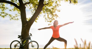 https://www.freepik.com/free-photo/slim-beautiful-woman-silhouette-doing-sports-morning-park-doing-yoga_10685099.htm#query=wellness&position=3&from_view=search&track=sph