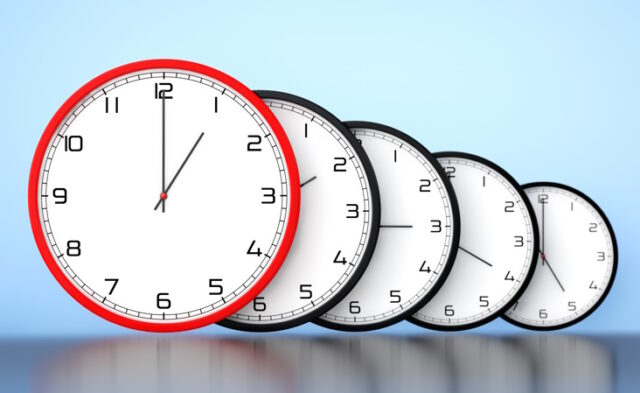 Time Management Concept. Round Modern Office Clocks https://www.freepik.com/premium-photo/time-management-concept-round-modern-office-clocks-blue-background_16950342.htm#query=time%20clock&position=39&from_view=search&track=ais