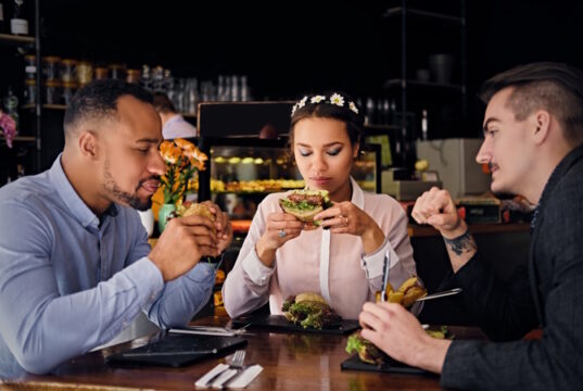 https://www.freepik.com/free-photo/black-american-couple-caucasian-hipster-male-eat-vegetarian-sandwiches-cafe_25865782.htm#query=people%20eating&position=26&from_view=search&track=ais