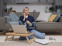https://www.freepik.com/free-photo/full-shot-woman-talking-phone_22110072.htm#query=work%20from%20home&position=6&from_view=search&track=ais