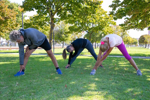 Sporty mature people doing morning exercise in park https://www.freepik.com/free-photo/sporty-mature-people-doing-morning-exercise-park-standing-grass-angling-bodies-retirement-active-lifestyle-concept_11623259.htm#query=afternoon%20group%20workout&position=9&from_view=search&track=ais