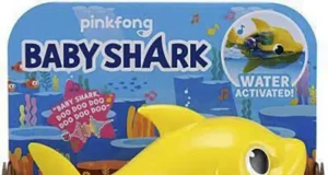 This image provided by Consumer Product Safety Commission shows Zuru’s full-sized Robo Alive Junior Baby Shark Sing & Swim Bath Toys. (Consumer Product Safety Commission via AP)