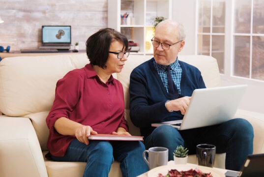 https://www.freepik.com/free-photo/elderly-age-couple-using-laptop-while-sitting-sofa-living-room-elderly-woman-taking-sip-coffee_21016959.htm#query=retirement&position=29&from_view=search&track=sph