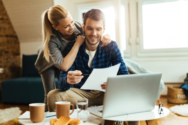https://www.freepik.com/free-photo/happy-couple-analyzing-their-home-budget-while-paying-bill-computer_26265628.htm#query=couple%20financial&position=2&from_view=search&track=ais
