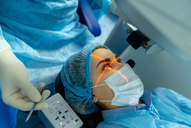Medicine eye laser correction. Laser vision correction. Cropped view. Stock photo https://www.freepik.com/premium-photo/medicine-eye-laser-correction-laser-vision-correction-cropped-view-stock-photo_29107125.htm#query=cataract%20surgery&position=6&from_view=search&track=locales