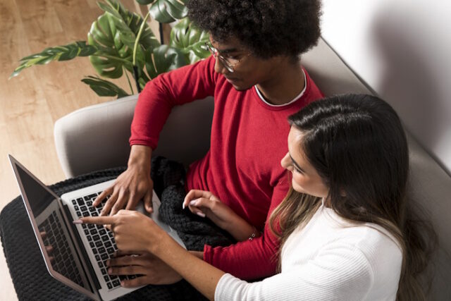 https://www.freepik.com/free-photo/portrait-interracial-couple-using-laptop-together_4336814.htm#query=couple%20looking%20at%20computer&position=9&from_view=search&track=country_rows_v1