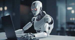 https://www.freepik.com/free-photo/robo-advisor-chatbot-robotic-concept-robot-finger-point-laptop-button-generative-ai_40736321.htm#query=AI%20at%20work&position=3&from_view=search&track=locales