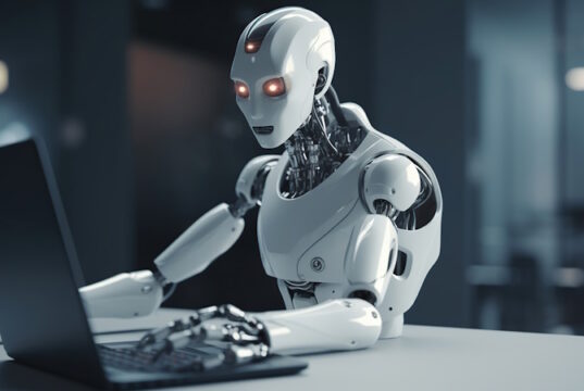 https://www.freepik.com/free-photo/robo-advisor-chatbot-robotic-concept-robot-finger-point-laptop-button-generative-ai_40736321.htm#query=AI%20at%20work&position=3&from_view=search&track=locales
