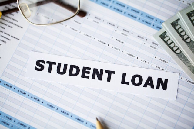 Credit concept. Student loan written on white card. https://www.freepik.com/premium-photo/student-loan-written-white-card_5765069.htm#page=3&query=student%20loan&position=33&from_view=search&track=ais