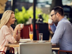 https://www.freepik.com/free-photo/happy-couple-communicating-while-relaxing-cafe-drinking-coffee_25630209.htm#query=first%20date&position=22&from_view=search&track=ais