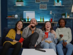 https://www.freepik.com/free-photo/multiethnic-friends-laughing-while-watching-comedy-movie-enjoying-time-spend-together-excited-mixed_15938748.htm#query=group%20tv&position=7&from_view=search&track=country_rows_v1