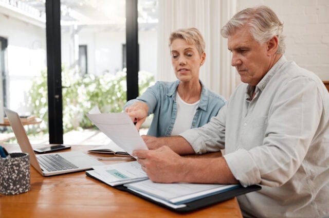 https://www.freepik.com/premium-photo/retirement-couple-budget-finance-investment-planning-loan-paper-bills-online-banking-home-senior-man-woman-people-reading-tax-money-report-cash-savings-admin-document-note_33080447.htm#query=retirement%20planning&position=5&from_view=search&track=ais