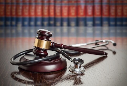https://www.vecteezy.com/photo/16444865-gavel-and-stethoscope-on-wooden-table-with-law-books-in-background