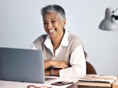 https://www.freepik.com/premium-photo/senior-business-woman-laptop-office-desk-while-happy-about-online-communication-networking-entrepreneur-person-with-internet-connection-reading-funny-email-planning-website-research_40919141.htm#query=retiree%20working&position=13&from_view=search&track=ais
