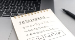 https://www.vecteezy.com/photo/10997143-strong-computer-security-password-concept-changing-a-weak-easy-password-for-a-strong-one-handwritten-text-on-notepad-on-laptop