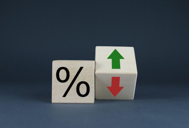 Percent up or down. The cubes form the Percent up or down expression. https://www.freepik.com/premium-photo/percent-up-down-cubes-form-percent-up-down-expression_29492160.htm#query=CD%20interest%20rate&position=9&from_view=search&track=ais
