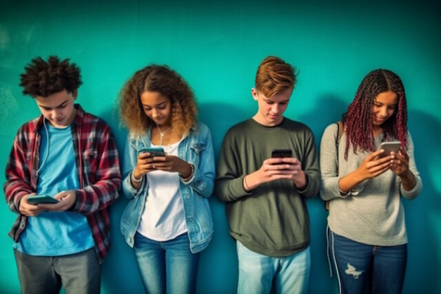 https://www.vecteezy.com/photo/27278426-ai-generative-teens-in-circle-holding-smart-mobile-phones-multicultural-young-people-using-cellphones-outside-teenagers-addicted-to-new-technology-concept