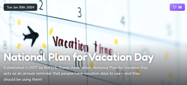 Vacation Planning Day