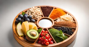 https://www.vecteezy.com/photo/34227759-a-wooden-plate-with-various-types-of-food-ai-generated