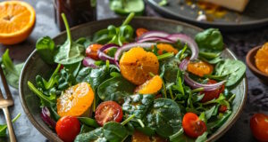 https://www.vecteezy.com/photo/39837118-ai-generated-close-up-of-fresh-salad-with-red-onion-cherry-tomatoes-spinach-orange-tangerine-and-clementine-dressing-or-olives-oil-on-dark-gray-concrete-background-healthy-and-balanced-food