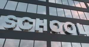 https://www.vecteezy.com/photo/6171238-school-sign-on-a-modern-glass-skyscraper-school-glass-building-3d-rendering