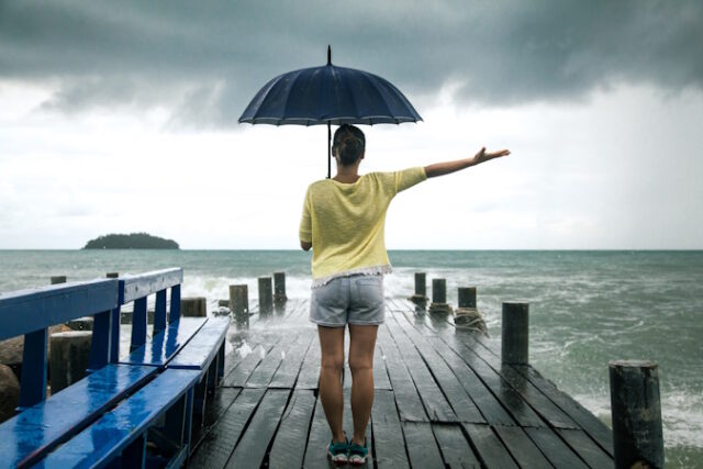 a young girl on a pier with an umbrella https://www.freepik.com/free-photo/young-girl-pier-with-umbrella-stands-with-his-back-sea_10107412.htm#fromView=search&page=1&position=48&uuid=ace660e3-66e7-47f8-be0c-0ce50f6da0e7