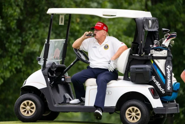 12-pol-on-politics-wgpb-superJumbo Former President Donald Trump is one of many Republicans who has sat back and watched the Biden campaign’s recent struggles.Credit...Doug Mills/The New York Times