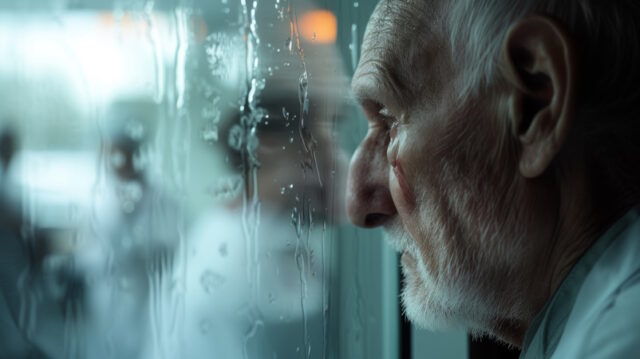 https://www.vecteezy.com/photo/38577972-ai-generated-aging-society-old-man-looking-out-of-window-on-a-rainy-day-with-raindrops-and-lighting