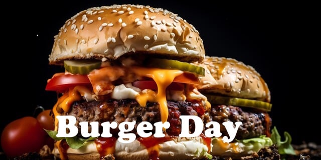Homemade hamburger or burger with chicken on black background
