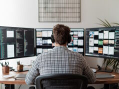 https://www.vecteezy.com/photo/50897139-person-working-with-multiple-monitors-in-a-modern-office-setting