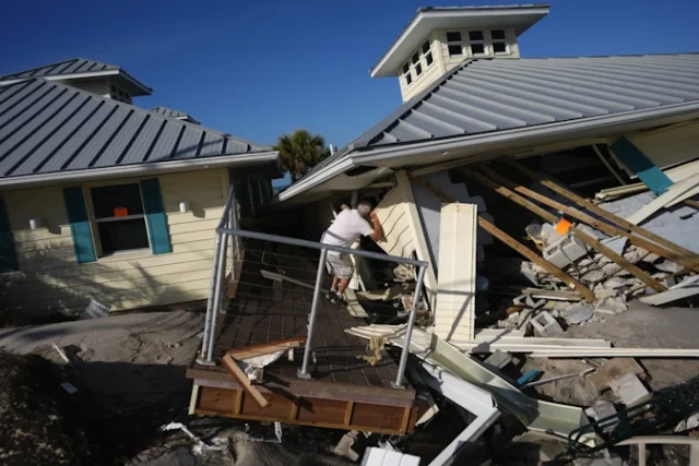The Perezes’ PERGOLUX pergola in the aftermath of Hurricane Milton, October 2024.
