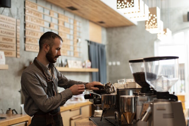 side-view-man-working-coffee-shop https://www.freepik.com/free-photo/side-view-man-working-coffee-shop_6154114.htm#fromView=search&page=1&position=30&uuid=392b595c-8ff9-434d-804d-560a8df736ad