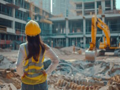 https://www.vecteezy.com/photo/48786493-a-woman-civil-engineer-with-wear-safty-and-yellow-helmet-whole-body-stand-on-a-site-watch-construction-site