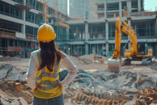 https://www.vecteezy.com/photo/48786493-a-woman-civil-engineer-with-wear-safty-and-yellow-helmet-whole-body-stand-on-a-site-watch-construction-site