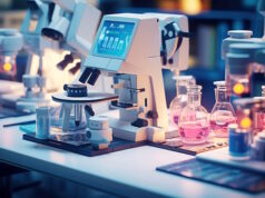 https://www.vecteezy.com/photo/26722666-close-up-shot-of-microscope-with-metal-lens-at-laboratory-microscope-on-the-table-with-chemical-tube-and-glassware-in-laboratory-science-research-technology-generative-ai-illustration