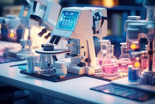 https://www.vecteezy.com/photo/26722666-close-up-shot-of-microscope-with-metal-lens-at-laboratory-microscope-on-the-table-with-chemical-tube-and-glassware-in-laboratory-science-research-technology-generative-ai-illustration