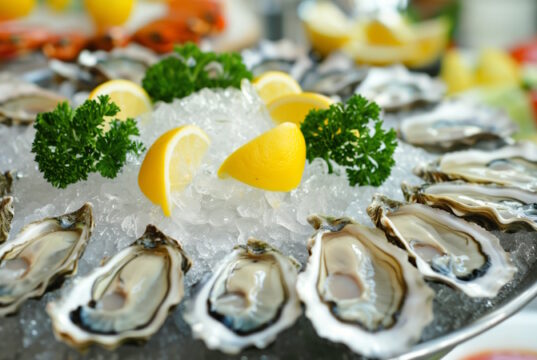 https://www.vecteezy.com/photo/53699071-neatly-arranged-display-of-fresh-oysters-on-a-bed-of-crushed-ice-served-with-lemon-wedges-and-cocktail-sauce-photorealistic