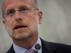 Commissioner of Federal Communications Commission Brendan Carr testifies during an oversight hearing held by the U.S. Senate Commerce, Science, and Transportation Committee to examine the Federal Communications Commission (FCC), in Washington, June 24, 2020. (Alex Wong/Pool via Reuters/File Photo)